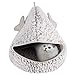 SOONHUA Cama para mascotas, con forma de pez dorado para mascotas, cueva, lavable, cálido y acogedor saco de dormir para gatos con cojín extraíble