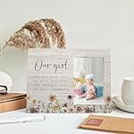 Our Girl Picture Frames, New Born Baby Girl Picture Frame, Girl Photo Frame for Daughter Friend, Gifts for Daughter, You are More Than We Ever Expected Wood Photo Frame for 4x6 Photos - Image 2