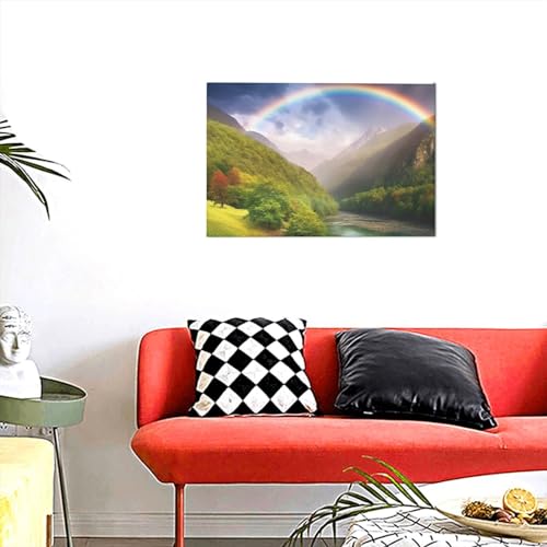 Toile murale moderne vallée de montagne pour illuminer votre cuisine