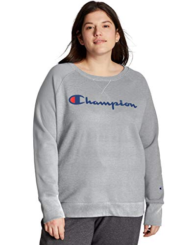 Champion Women's Plus Size Crewneck, Oxford Gray, 4X