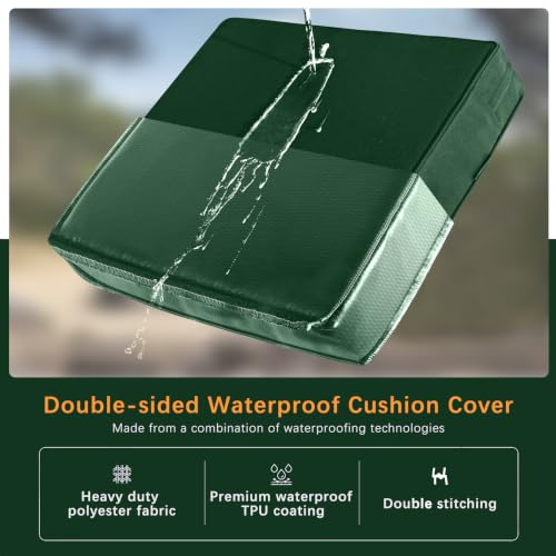 Image of Favoyard Outdoor Patio Seat Cushion Set, 22x24 Inch, Water & Fade Resistant