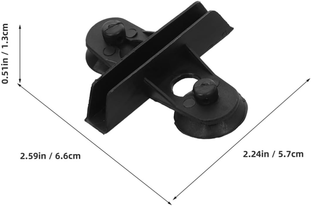 Cabilock 20pcs Fish Tank Divider Bracket with Suction Cup Clamp Set, Abs Material, Black Color, Easy Installation, Versatile Use for Aquarium Equipment and Glass Suction Cups
