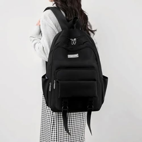 Mochila De Costas Leve Feminina Escolar Viagem Trabalho (PRETA)