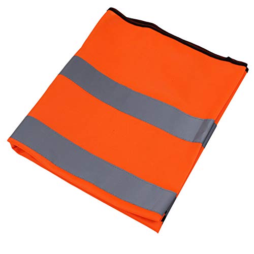 LALAFINA Fluorescent Zipper Reflective Safety Costume for Men Women Lightweight Breathable for Sanitation Workers Outdoor Activities Storage Design