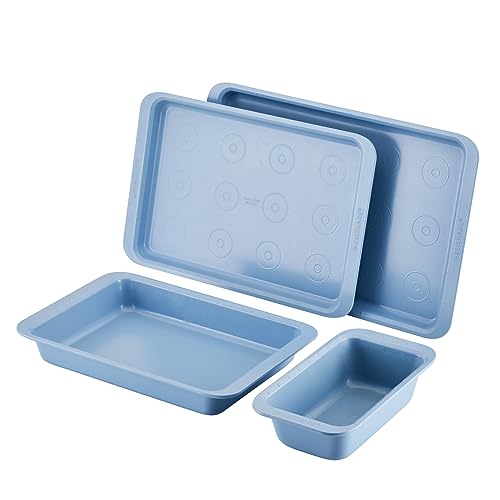Farberware-Easy-Solutions-Nonstick-BakewareBaking-Set-Includes-Cookie-Pans-Loaf-Pan-and-Cake-Pan-4-Piece-Blue Farberware Easy Solutions Nonstick BakewareBaking Set Includes Cookie Pans Loaf Pan and Cake Pan 4 Piece Blue