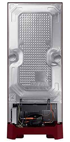 Image of Samsung 209L 3 Star Inverter Direct-Cool Single Door Digi-Touch Curd Maestro Refrigerator Appliance (RR23C2K33RZ /HL,Midnight Blossom Red) Base Stand Drawer