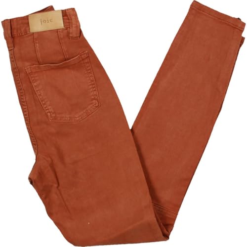 Joie Womens Maxine Slit Tencel Skinny Pants Brown 24