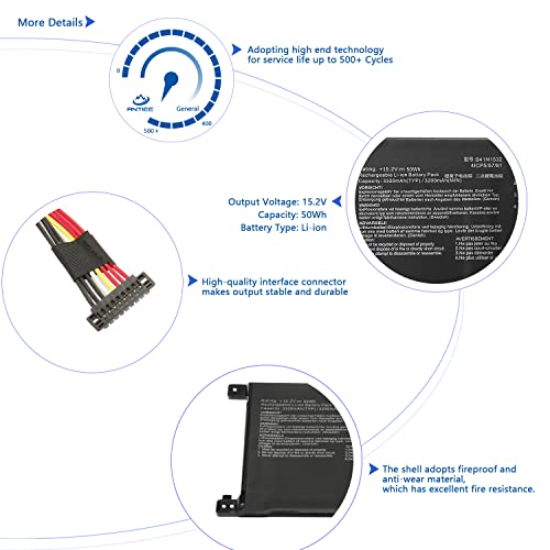 Antiee B41N1532 Laptop Battery Compatible With Asus Q504U Q504Ua Q504Uak Q534Ua Zenbook Flip Ux560 Ux560Ua Ux560Uak Ux560Ua-Fz015T Q504Ua-Bbi5T12 Bhi5T13 Bi5T26 15.2V 50Wh 3320Mah - With Tools #TOP1