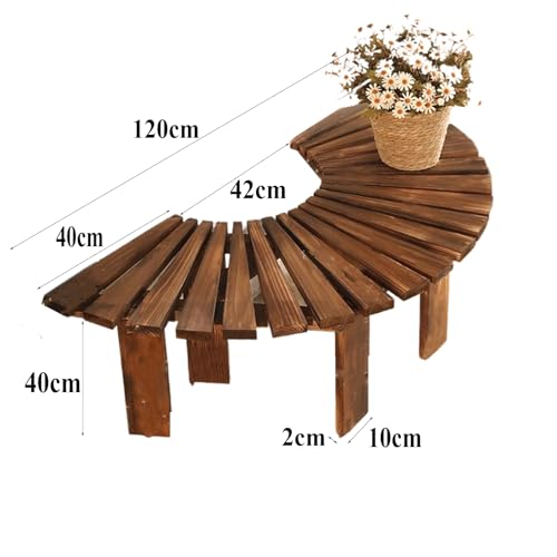 Banc de jardin courbé jaune résistant aux intempéries pour terrasse
