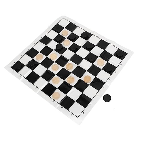 DAN&DRE Damas Internacionales de Madera, Juego de Mesa de Damas con 28 Piezas de Madera, Juego de Entretenimiento Familiar, para Niños Mayores de 3 Años, Diversión en Interiores y Exteriores