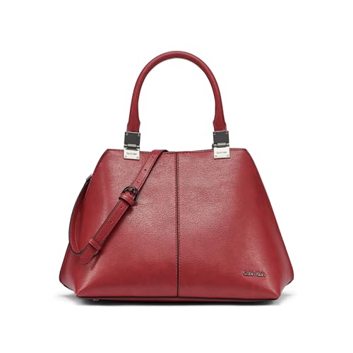 Image of Calvin Klein Women's Granite Geometric Satchel - 2 in 1, Vegan Leather, 2 Pockets