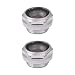 BQLZR Silver Tone 26mm Dia G1/2" Male Threaded Air Compressor Fittings Oil Level Sight Glass Window Pack of 2