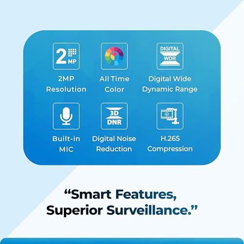 Image of Trueview 2MP Dual Light Wired Bullet CCTV Camera with Built-in Mic| Works with DVR | Full-Time Color Vision, 3.6mm Lens,20M IR & 15M White LED | 4-in-1 TVI /AHD /CVI /CVBS|H.265 Compression (2HD Bullet)