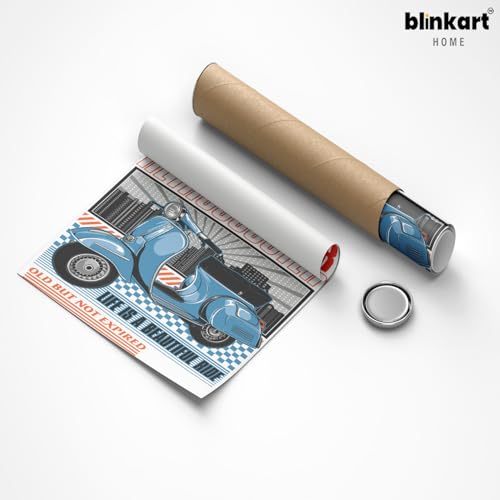 Image of BLINKART Vespa SprintCar Posters Sticker Gift Items for Boys Room Wall Decor || Comes with Double-Sided Tape|| Decoration Bedroom Living Room Office Studio Decor | 12x18 In (A3) - CAR-314