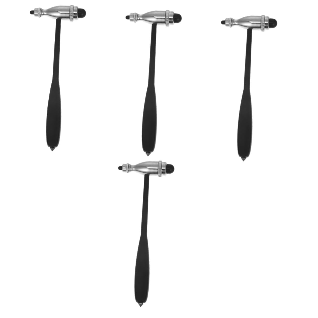 Cabilock Martillo De Prueba De De 4 Piezas Económico Médico De Percusión Neurológico Portátil Práctico De Acero Inoxidable Color Negro