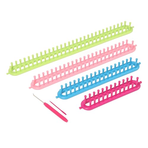 Reviews de Kits para tejer con aguja de lengüeta Top 10. 50 6 Piezas de Telar de Clavijas de Punto Fácil con Alfileres, Juego de Telar de Tejer Largo, Telar de Tejer Rectangular, Juego de Telar de Plástico Largo, Kits de Manualidades de