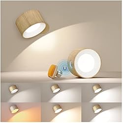 Lampara Pared Xiaomi Coollamp Aplique Pared Interior, Apliques Pared Dormitorio con 3 Modos de Color 3 Niveles de Brillo Control Táctil Iluminación con rotación de 360°,Lampara Pared para Dormitorio Sala de estar Lectura