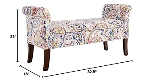 Linon Bench, Dark Walnut #TOP6