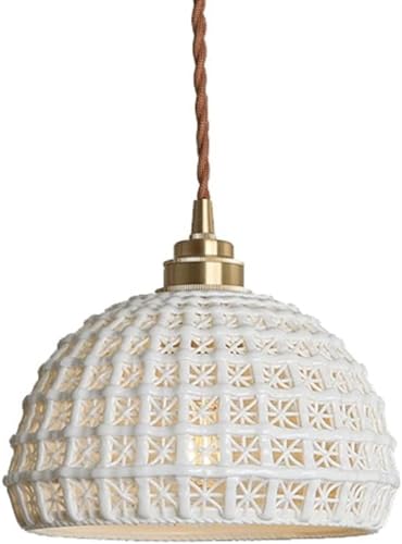 Abat-jour suspension céramique E27, luminaire anti-éblouissement pour balcon
