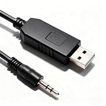 PL2303 USB to RS232 Audio Jack 3.5mm Serial Cable for GTMedia V7 V8 Satellite Receiver Flash Update and Firmware Upgrade,1.8m/5.9ft