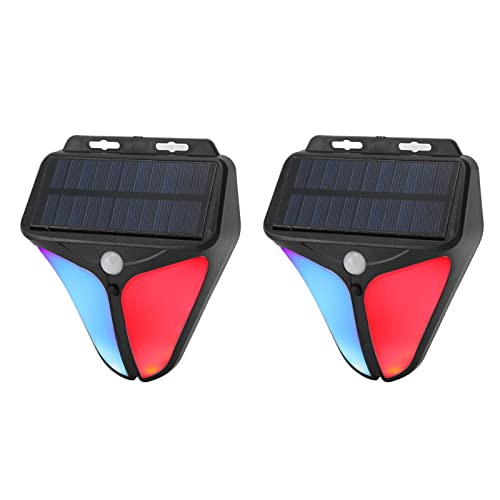 Alarma Solar con Sensor de Movimiento para Exteriores, Detector de Movimiento con Sirena Fuerte de 129 DB, 4 Modos de Trabajo, Luz Estroboscópica de Sirena de Seguridad