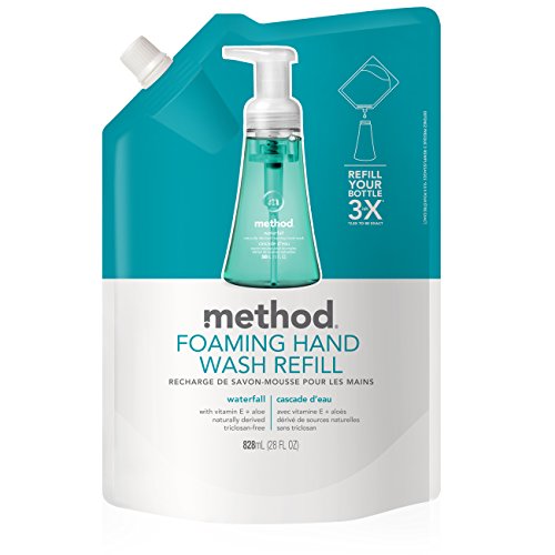 Method Foaming Hand Soap, Refill, Waterfall, 28 Ounce (B00O33FC7G