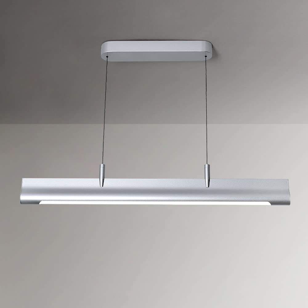 KXEcoLife LED Linear Pendant Light 40W Dimmable Chandelier, Modern Teardrop Hanging Lighting Fixture with Remote Control, Long Chandeliers Ceiling Swag Lamps for Kitchen Island Decoration Se
