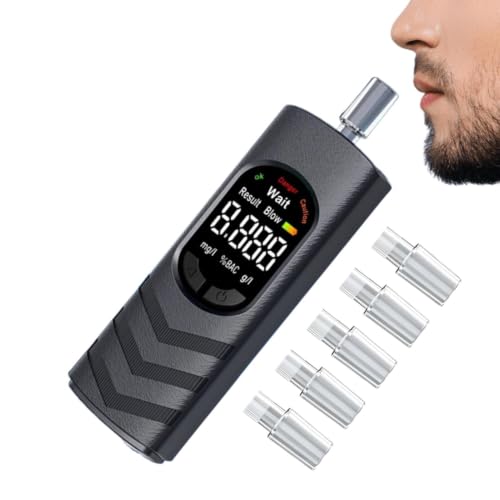 Alcoholímetro portátil digital con pantalla LCD para seguridad en el coche