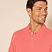 Amazon Essentials Men's Coral Orange Polo Shirts Short Sleeve, Slim-Fit Cotton Pique, Medium