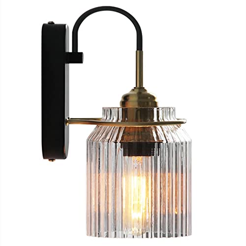 Lampe murale de chevet style industriel rétro noir avec ampoule Edison