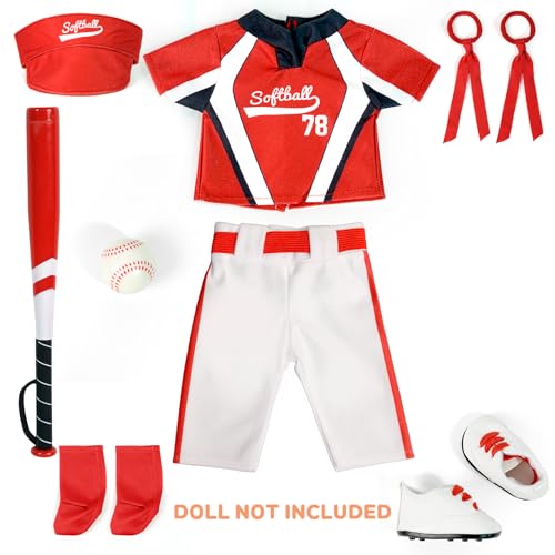 image for ARTST Softball Uniform Doll Outfit-American 18 inch Doll Clothes and A