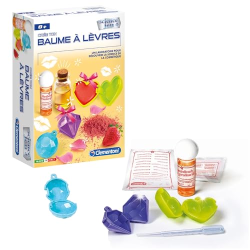 Clementoni | Science & Jeu – Crée Ton Baume à Lèvres Enfant 8 Ans+ | Coffret Cosmétique DIY avec Arôme Fraise | Jeu Scientifique Beauté Maison |...