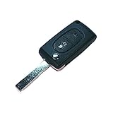 Jurmann Trade GmbH® Peugeot 1x Ersatz Schlüsselgehäuse - 2 Taste Autoschlüssel ks05a Klappschlüssel mit Rohling Schlüssel Fernbedienung Funkschlüssel Neu Gehäuse ohne Elektronik