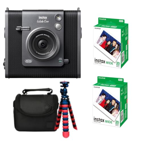 Image of Fujifilm INSTAX Wide Evo Instant Film Camera (+ Extra Film(40 Sheets) and Travel Bundle)