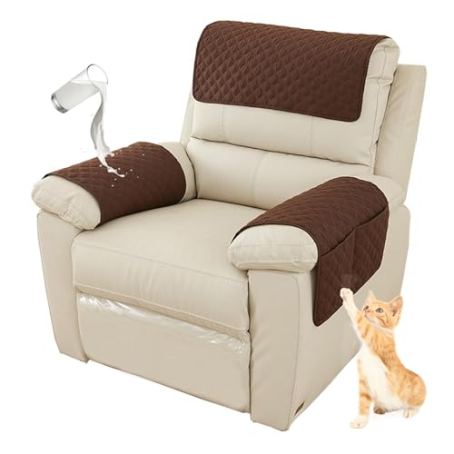 Lot de 3 housses de fauteuil – Housses de protection pour accoudoirs de canapé, housses d'appui-tête pour canapé inclinable, imperméables,...