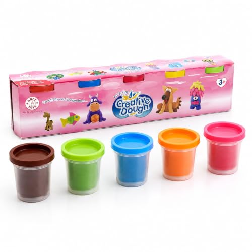 Image of Chanak Clay Dough for Kids Creatives Modelling Dough Set of 5 Clay for Craft Taste-Safe Clays Set Moudling Toys for Children DIY Craft Activity, BIS Approved, 50g Each