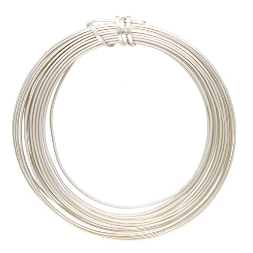 The Beadsmith Square Craft Wire - Wire Elements - Soft Temper - 21 Gauge, 4 Yard Coil - Silver Color - Beading Wire Used for Jewelry Making, Wire Wrapping, and Other DIY Arts & Crafts