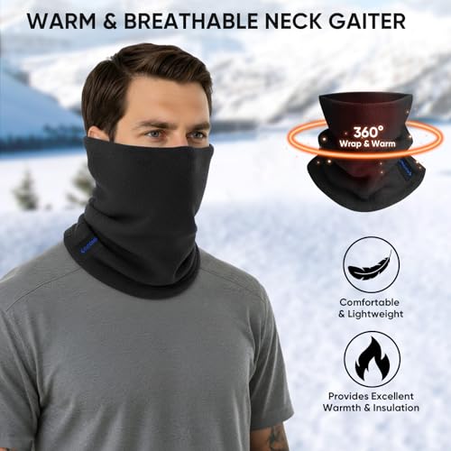 Image of TICONN Neck Gaiter Face Cover Scarf, Neck Warmer Breathable Sun & Wind-proof for Skiing Fishing Hiking Cycling