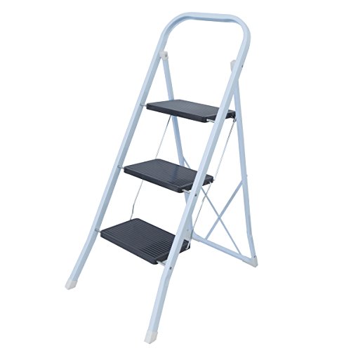 Escalera plegable de 3 peldaños de acero resistente MSV para el hogar 2