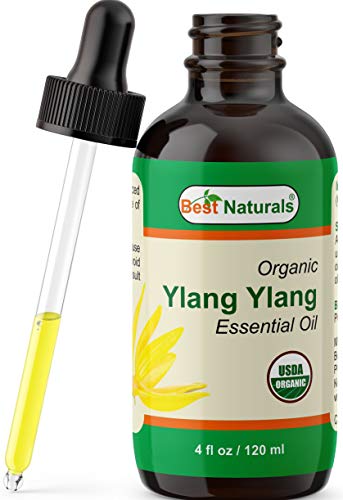 Best Naturals Certified Organic Ylang Ylang Essential Oil with Glass Dropper, 4 Fluid Ounce