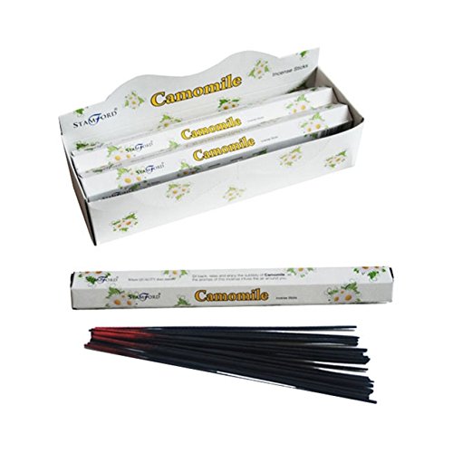 Stamford Varillas de incienso hexagonales premium - Caja de seis manzanilla