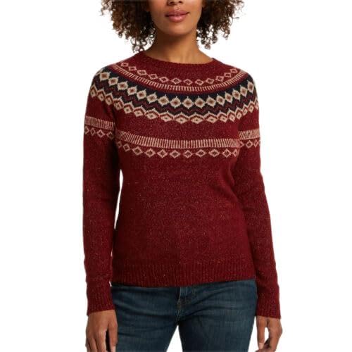 Weatherproof Vintage Womens Pullover Fairisle Sweater Chili Size 2XL Red