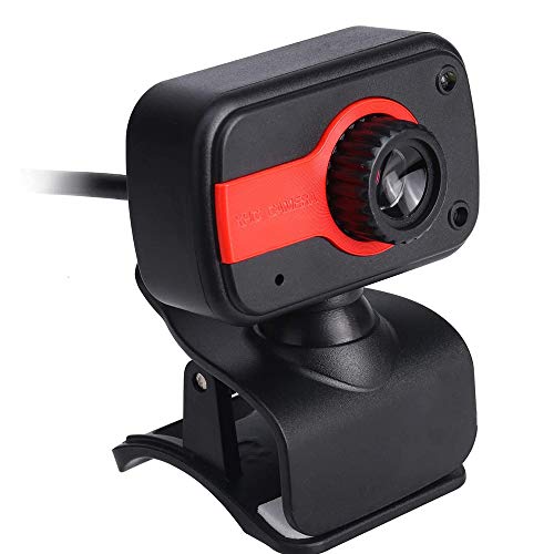 Omenluck Webcam PC 480P avec lumière LED rotative à 360 ° pour ordinateur portable HD sans microphone