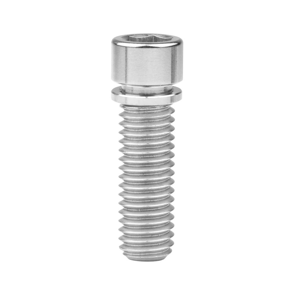 Titanium Bolt M7 / M8x20 25mm Hexagon Screw with Washer for Bicycle Handlebar Stem(Silver,25MM_M8)