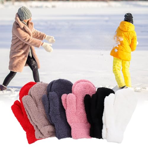 Guantes de forro polar OUNONA para hombre y mujer invierno pack 5
