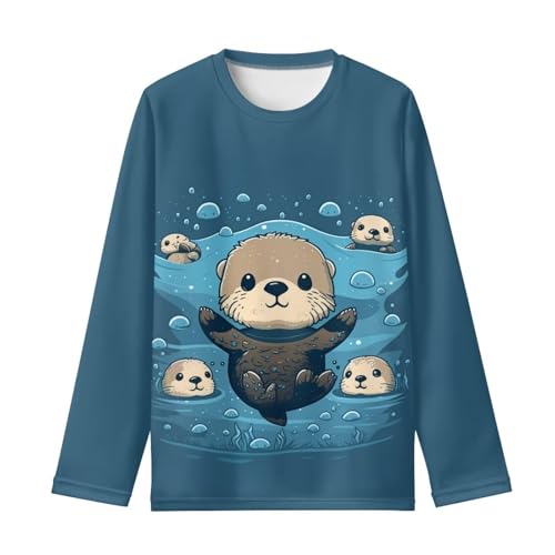 Image of Girls Basic Tee Shirts Outdoor Long Sleeve Shirt Winter Clothes Size 3-16 Top Fall Clothes Gift for Holiday