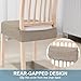 Smiry Stretch Jacquard Seat Covers for Dining Room Chairs Set of 4, Removable Washable Chair Seat Protector Slipcovers, No Rear Covers, Taupe
