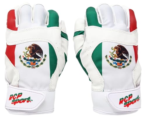 RCP Baseball and Softball Batting Gloves &ndash; Rip and Tear Resistant &ndash; Reinforced Crotch, Padded...