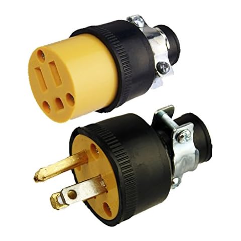 Black Duck Brand Male & Female Extension Cord Replacement Electrical Plugs End (2 Pieces) Cover