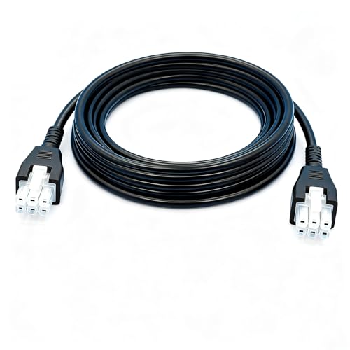 Standing Desk Connection Cable 6-Pin Male to Male Black 2M/6.5FT Power Cord for Smart Desk Lifting Desk Push Rod Motor Lifting Column to Controller Connectio